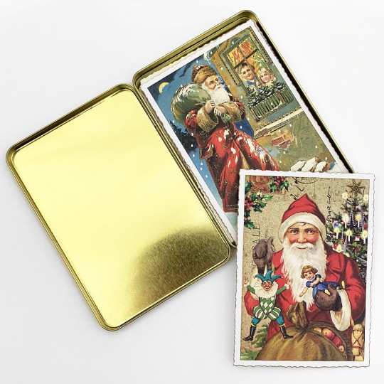 Greetings from Santa Claus Postcard Set ~ 12 Postcards in a Tin ~ Germany