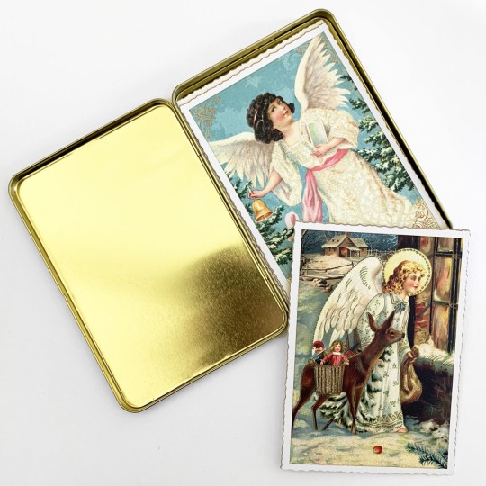 Heavenly Greetings Angels Postcard Set ~ 12 Postcards in a Tin ~ Germany