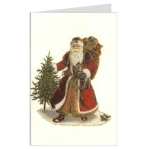 Red Santa Italian Christmas Card ~ Rossi Italy
