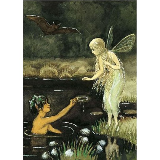 Pond Fairies Postcard ~ Sweden