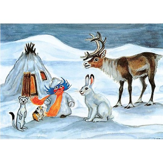 Plupp and his Friends Christmas Postcard ~ Sweden