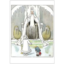 Olle and Jack Frost Meet King Winter Postcard ~ Sweden