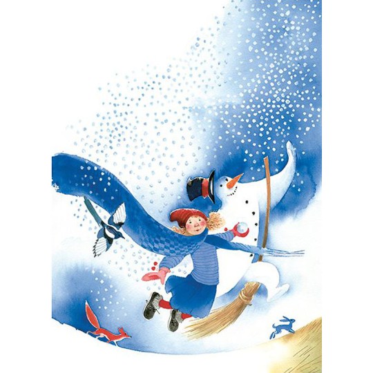 Tales of Winter Snowman Postcard ~ Sweden