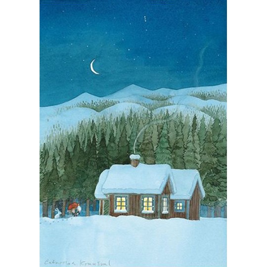The Cottage Christmas Postcard ~ Sweden