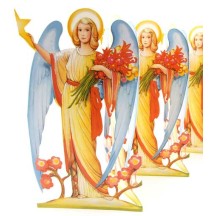 Extra Tall Angel with Star Folding Paper Frieze from Sweden ~ 8-3/4" tall