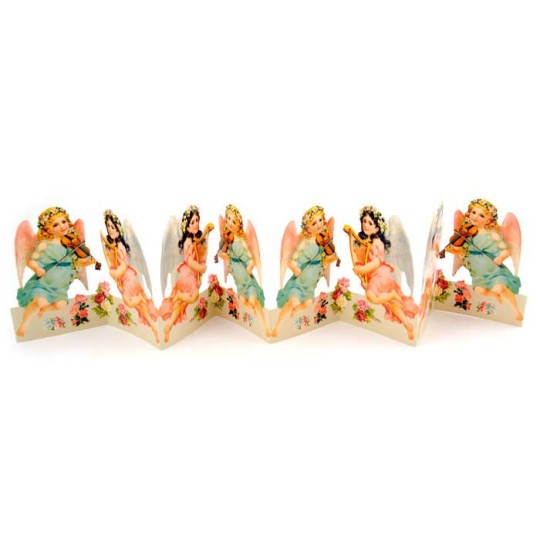 Pastel Christmas Angels Folding Paper Frieze from Sweden ~ 4-3/4" tall