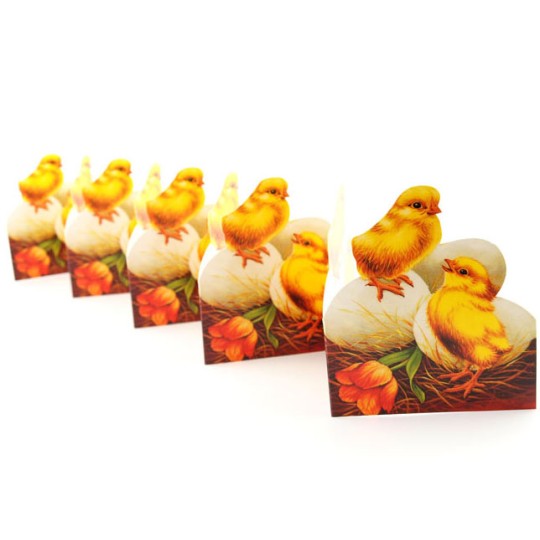 Easter Chicks and Eggs Folding Paper Frieze from Sweden ~ 4-1/4" tall