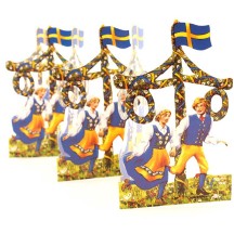 Swedish Midsommar Folding Paper Frieze from Sweden ~6-1/4" tall
