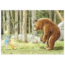 Bear in Forest Postcard ~ Sweden
