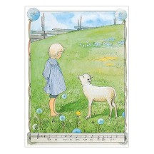 Meadow Lamb Postcard ~ Sweden