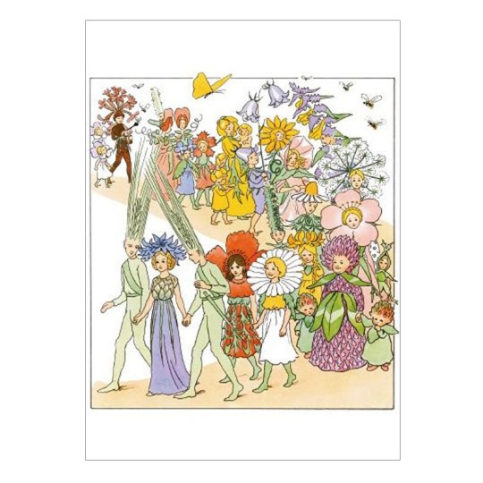 Flower Fairy Parade Postcard ~ Sweden