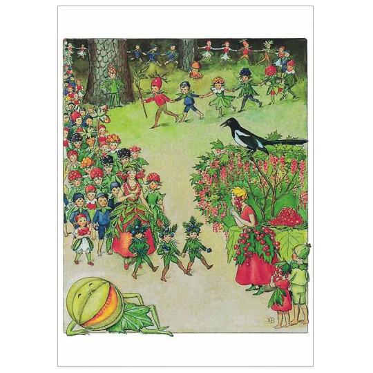Berry Fairy Parade Postcard ~ Sweden
