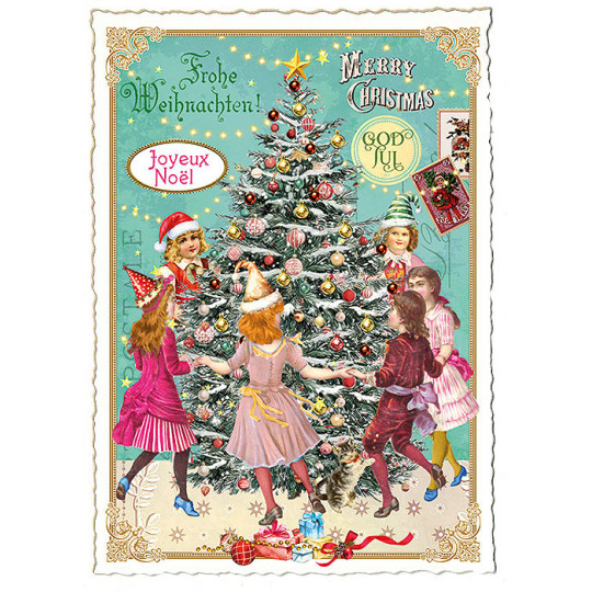 Festive Christmas Tree Postcard ~ Germany