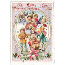 Christmas Carolers Postcard ~ Germany