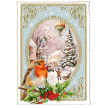 Christmas Robin Postcard ~ Germany