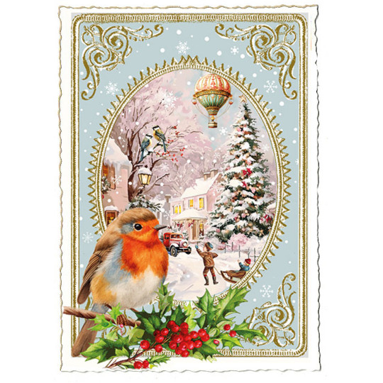 Christmas Robin Postcard ~ Germany