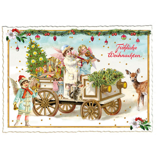 Christmas Auto Postcard ~ Germany
