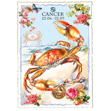 Cancer Zodiac Collage Postcard ~ Germany