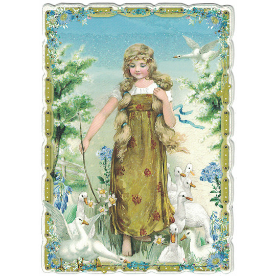The Goose Girl Fairytale Postcard ~ Germany