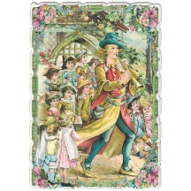 The Pied Piper of Hamelin Fairytale Postcard ~ Germany