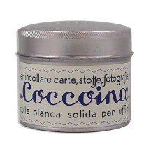 Coccoina Paste Tin w/ Brush ~ Made in Italy ~ Pastel Yellow Label