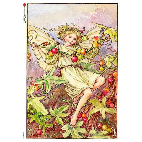 The White Bryony Fairy Flower Fairies Rice Paper Decoupage Sheet ~ Italy