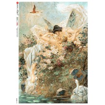 Fairies and Swan Rice Paper Decoupage Sheet ~ Italy