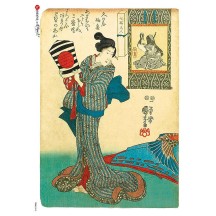 Japanese Geisha Rice Paper Decoupage Sheet ~ Italy
