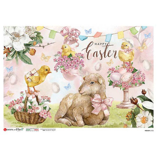 Charming Easter Collage Rice Paper Decoupage Sheet ~ Italy