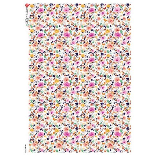 Springtime Flowers Rice Paper Decoupage Sheet ~ Italy