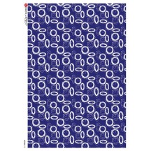 Blue Geometric Pattern Rice Paper Decoupage Sheet ~ Italy