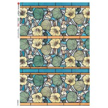 Art Nouveau Nasturtium and Leaf Design Rice Paper Decoupage Sheet ~ Italy
