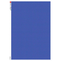 Blue Polka Dots Rice Paper Decoupage Sheet ~ Italy