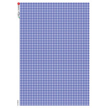 Blue Gingham Rice Paper Decoupage Sheet ~ Italy