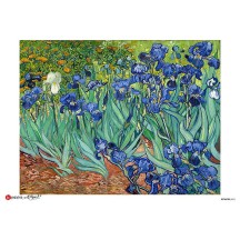 Van Gogh Irises Rice Paper Decoupage Sheet ~ Italy