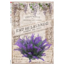 French Country Lavender Collage Ephemera Rice Paper Decoupage Sheet ~ Italy