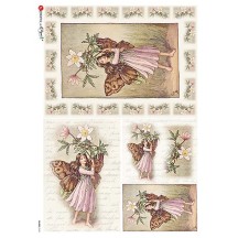 The Windflower Fairy Flower Fairies Rice Paper Decoupage Sheet ~ Italy