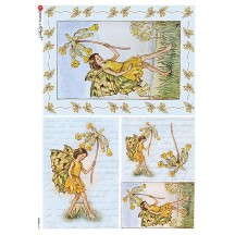 The Cowslip Fairy Flower Fairies Rice Paper Decoupage Sheet ~ Italy