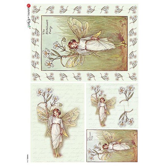 The Stitchwort Fairy Flower Fairies Rice Paper Decoupage Sheet ~ Italy