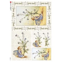 The Forget-Me-Not Fairy Flower Fairies Rice Paper Decoupage Sheet ~ Italy