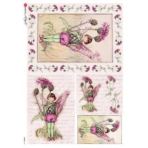 The Greater Knapweed Fairy Flower Fairies Rice Paper Decoupage Sheet ~ Italy