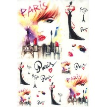 Paris Style Colorful Rice Paper Decoupage Sheet ~ Italy