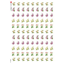 Petite Flower Sprays Rice Paper Decoupage Sheet ~ Italy