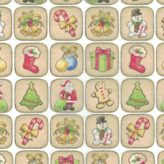Classic Christmas Stamps Rice Paper Decoupage Sheet ~ Italy