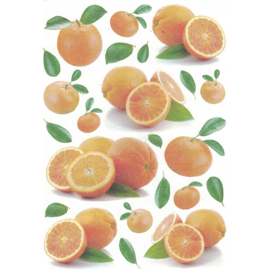 Mixed Oranges Rice Paper Decoupage Sheet ~ Italy