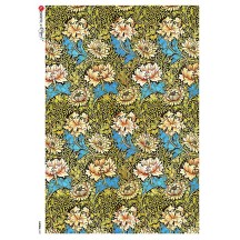 William Morris Art Nouveau Flowers Rice Paper Decoupage Sheet ~ Italy