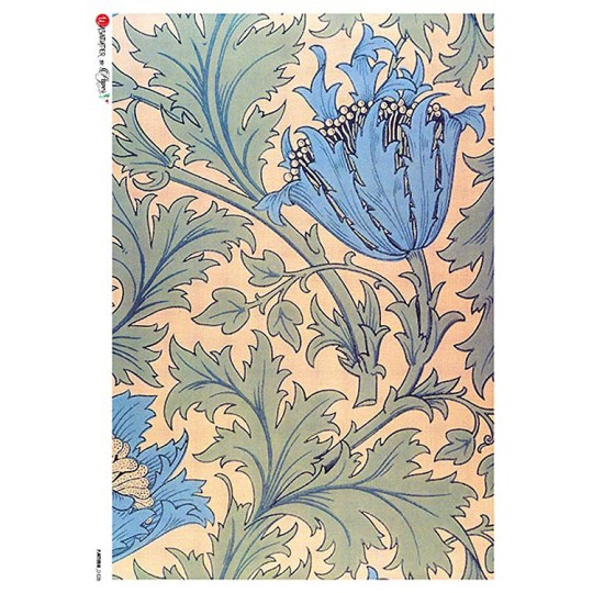 William Morris Large Art Nouveau Flower Rice Paper Decoupage Sheet ~ Italy