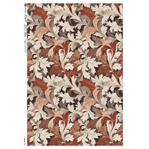 Fancy Autumn Leaf Design Rice Paper Decoupage Sheet ~ Italy