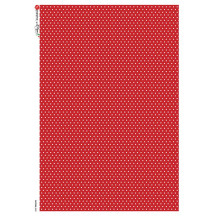 Red Polka Dots Rice Paper Decoupage Sheet ~ Italy