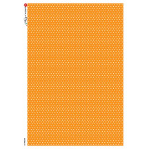 Orange Polka Dots Rice Paper Decoupage Sheet ~ Italy